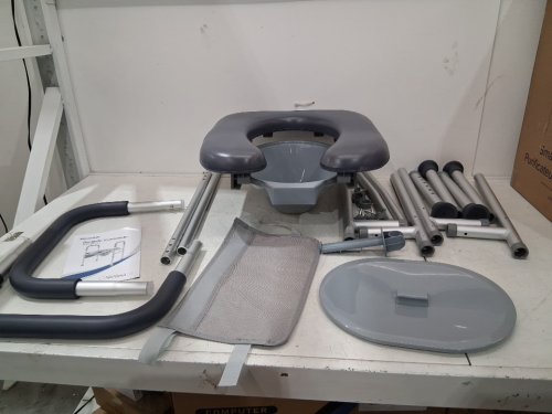 Bedside Commode/toilet for Seniors with Adjustable Width and Height - 400lb max image 2