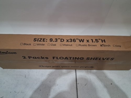 2PK HEIMLOVE FLOATING PICTURE LEDGE SHELVES - 36" - BIRCH (MODEL: B0DD7KW968) image 3