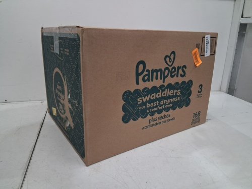 168PK PAMPERS SWADDLERS DISPOSABLE DIAPERS - SIZE 3 (13-26LBS) image 2