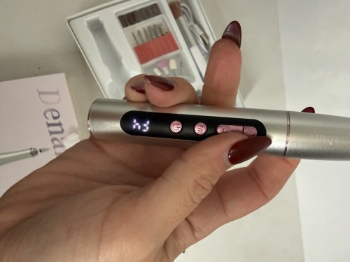 DENABUTY CORDLESS ELECTRIC NAIL DRILL - SILVER (MODEL: DN-2402) image 4