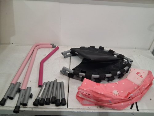 Kids Foldable Mini Trampoline with Handle - 36" - pink (model:TX-B6232B-36in+I) image 3