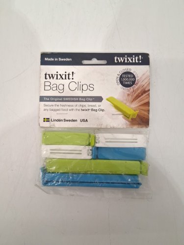 6PC TWIXIT! BAG CLIPS - 2.5"/4.5" - WHITE/GREEN/BLUE (MODEL: #024 BLUE) image 2