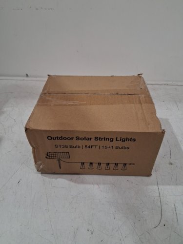 PESKEN Solar LED Patio STRING Lights with Remote - 54FT - 2700K - BLACK (MODEL: GLS-18J2P-ST38-15(CA)) image 2