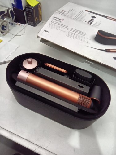 6PC DYSON i.d curly + coily airwrap multi styler and hair dryer with bluetooth - amber silk ( model: hs08) image 4