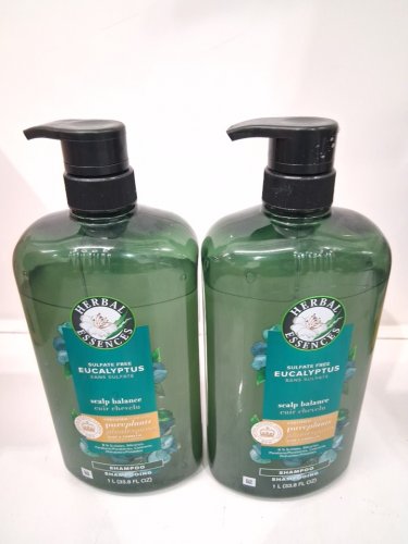 2 herbal essences sulfate free scalp balance eucalyptus shampoo- 1l/each image 2