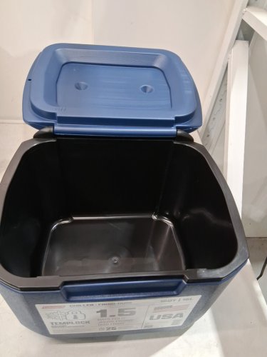COLEMAN CHILLER PORTABLE INSULATED HARD COOLER WITH HEAVY DUTY HANDLES - 16QT -holds 25 cans- DARK BLUE (MODEL: 2231502) image 4