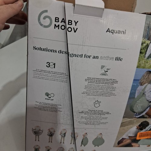 Babymoov 3-in-1 Aquani Anti-UV Baby Beach Tent & Paddling Pool - green image 4
