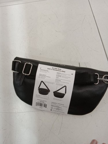 women's siriano genuine leather sling bag - 12" x 6'' - black (Style: 1988348) image 3
