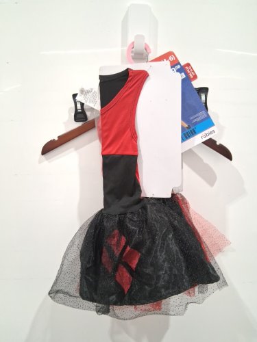 6PC GIRLS RUBIES DC HARLEY QUINN COSTUME - SMALL (4-6) - RED/BLACK/WHITE image 3