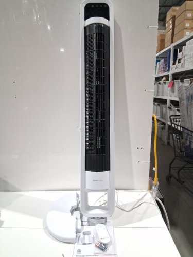 omnibreeze premium 38" Rotating tower fan with wifi CONTROL, 5-SPEEDS & REMOTE - white/BLACK (model: 5333021/dc2313r-g) image 3