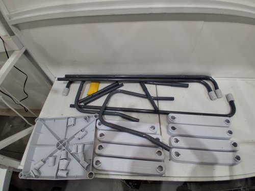 INTEX STEEL FRAME POOL LADDER FOR ABOVE GROUND POOLS - 52" - GREY/WHITE - (MODEL: 28067E) image 2