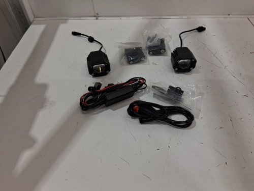 2PK MOTORCYCLE EXTERNAL FOG LIGHTS - universal fitment - BLACK image 3