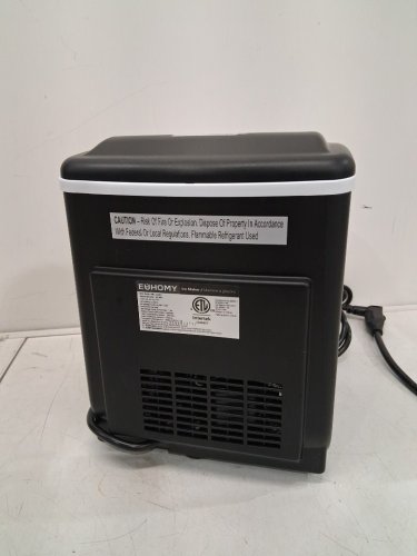 EUHOMY COUNTERTOP ICE MAKER MACHINE WITH HANDLE, BASKET AND SCOOP - MAKES 26LB/DAY - BLACK (MODEL: IM001-BBL-CAEH) image 8