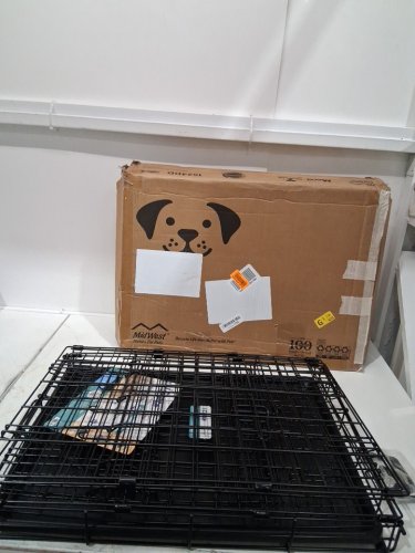 MIDWEST ICRATE DOUBLE DOOR FOLDING METAL DOG CRATE WITH LEAK PROOF TRAY - 24" x 18" x 19" (small) - BLACK - (MODEL: 1524DD) image 3