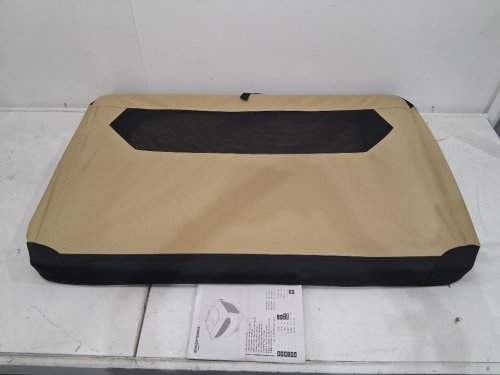 AMAZON BASICS PREMIUM FOLDING PORTABLE SOFT PET DOG CRATE CARRIER KENNEL - 36" x 24" x 25" - TAN image 4