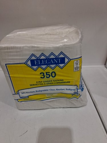 350PK ELEGANT 2-PLY DINNER NAPKINS - 16" X 16" - WHITE (MODEL: 322069) image 2