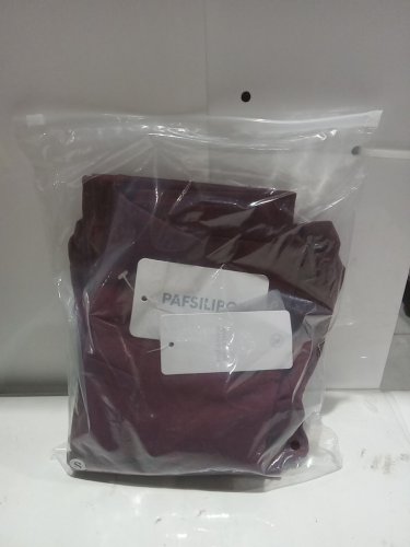 2PC pafsilipon active wear LEGGINGS & LONG SLEEVE ribbed top - small - maroon image 2