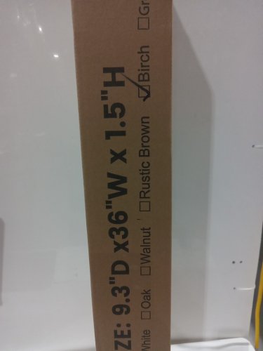 2PK HEIMLOVE flush mount FLOATING SHELF - 9.3" x 36" - Birch (model: D72VP) image 5