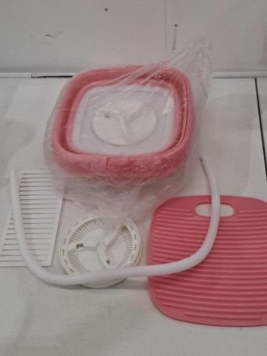 BAOATRA PORTABLE FOLDING WASHING MACHINE, EASY TO TRANSPORT AND STORE - PINK image 3