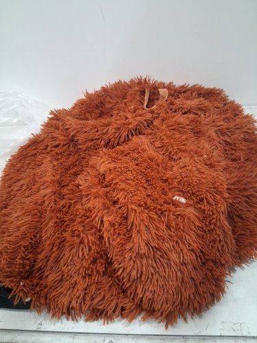 XeGe Cozy Fluffy Faux Fur Bean Bag Chair Cover WITH NO FILLER 38" - BURNT ORANGE image 3