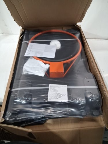 costway portable adjustable basketball hoop - 4.3 to 8.2ft - black/red (model:SP38001RE) image 3