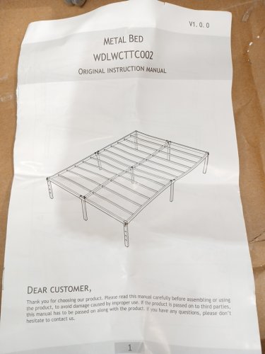 METAL PLATFORM BED FRAME - FULL - white (MODEL: WDLWCTTC002) image 6
