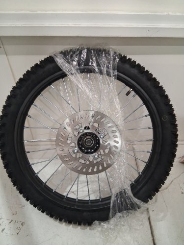 fockety Front Wheel Rim Tire Assembly - disc brake - for pit/ dirtbikes - 19'' image 7
