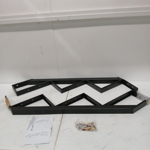 Garvee Steel Stair Step Riser Stringer with Reinforcing Support Legs - 3-STEP - BLACK (MODEL: PHO_3569WB2B) image 4
