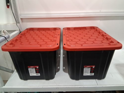 2PK Accent Pro Series heavy duty tote storage bin - 120l - red/black (model: 2277460) image 2