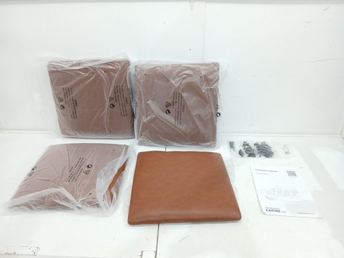 4PK Garvee PU Leather Leather Metal Bar Stools - 37.8" x 16" - Brown/Black (Model: PHO_10BKEL30) image 8