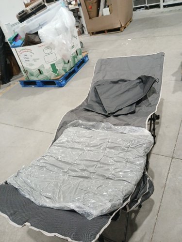 RESTAR HEAVY DUTY OUTDOOR CAMPING FOLDING BED COT 75" X 28" - GREY image 5