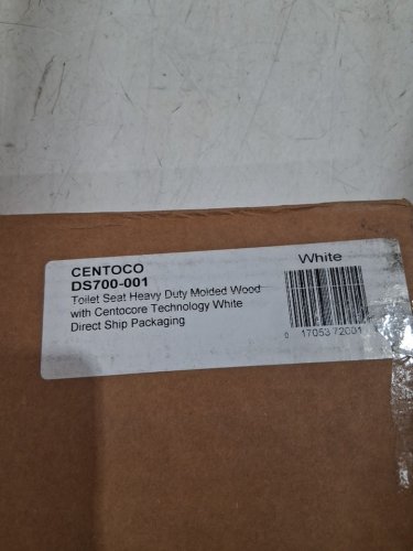 CENTOCO ROUND CENTOCORE MOLDED HEAVY DUTY TOILET SEAT - 17" - WHITE (MODEL: DS700-001) image 2