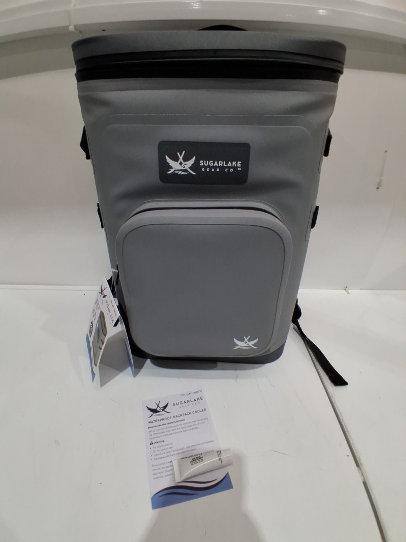 Sugar Lake Gear co. Waterproof Backpack cooler and zipper lubricant - 25L - grey/black (model: 1888732) image 2