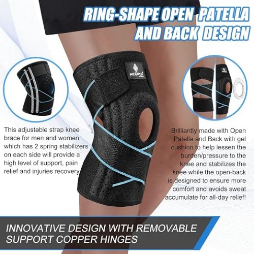 Neenca Professional support Knee Brace - Medium - Black (Model: HX054) image 3