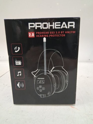 Prohear Bluetooth Radio Hearing Protection Headphones - 31SNR Noise Reduction / 50 Hour Battery - Black / Orange (Model:  Em033) image 2