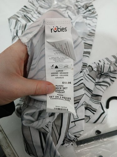 BOYS RUBIES MUMMY COSTUME - LARGE (10/12) - WHITE / BLACK (ITEM: 1001654) image 3
