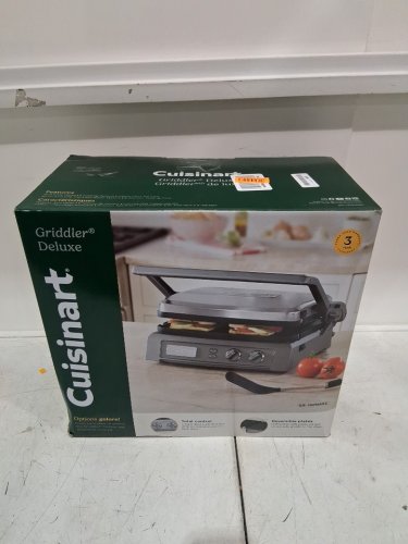 CUISINART GRIDDLER DELUXE 6-IN-1 ELECTRIC CONVERTIBLE GRILL - SILVER/BLACK - (MODEL: GR-150C) image 2