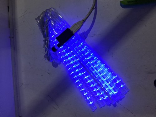 PEMOTECH WATERPROOF LED METEOR SHOWER LIGHTS - 16 TUBE LIGHTS - 49.5FT - BLUE (MODEL: 117-0078-80) image 3