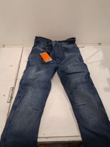 men's Altimate four pocket Straight Leg hip and knee aramid padded moto riding Jeans - 34 - blue image 5