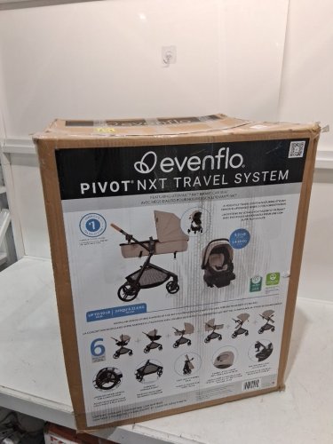 evenflo Pivot NXT Travel System with LiteMax NXT Infant Car Seat - MAX WEIGHT 22LBS - Latte Tan (model: TS101412572C) image 4