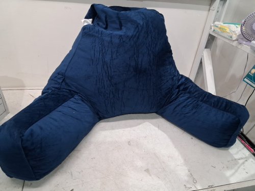 LINENSPA SHREDDED FOAM READING/SUPPORT PILLOW - SOFT VELOUR COVER - STANDARD 26" x 18" - NAVY (MODEL: LZ26NVSFRP) image 4
