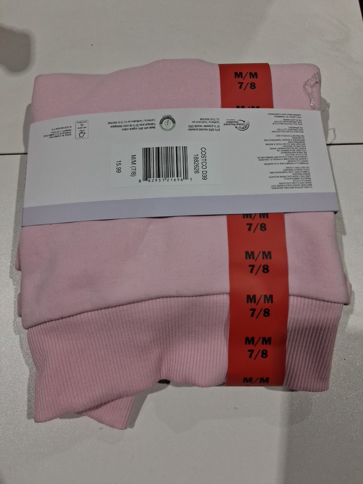 Girl's Mondetta 1/4 Zip ORGANIC COTTON Fleece Top - Medium (7/8) - Pink (Style: 1882626) image 3