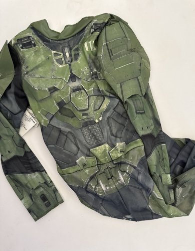 Kids Halo Infinite Master Chief Prestige Costume (JUMPSUIT ONLY) - MEDIUM (8/10) - GREEN image 2
