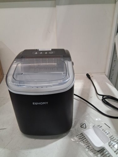 EUHOMY COUNTERTOP ICE MAKER MACHINE WITH HANDLE & BASKET - MAKES 26LB/DAY - BLACK (MODEL: IM001-BBL-CAEH) image 3