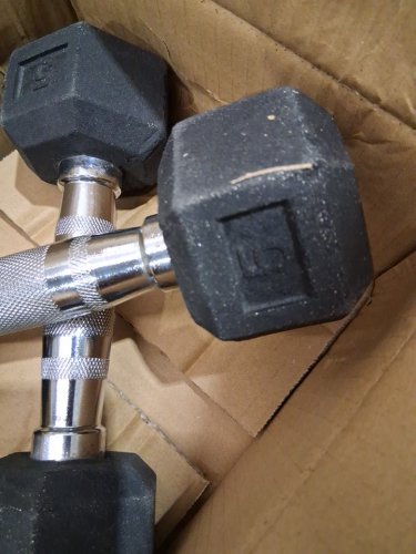 2pk neoprene coated dumbbell hand weights - 5lbs each - black image 3