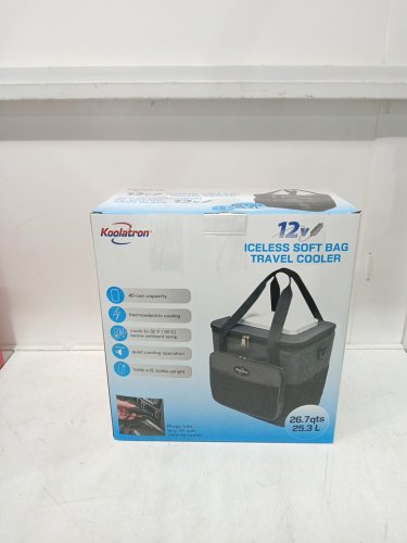 Koolatron Hybrid Soft Sided Collapsible Iceless Cooler Travel Bag - 12v 25.3L - Grey/Black - (MODEL: D25) image 2