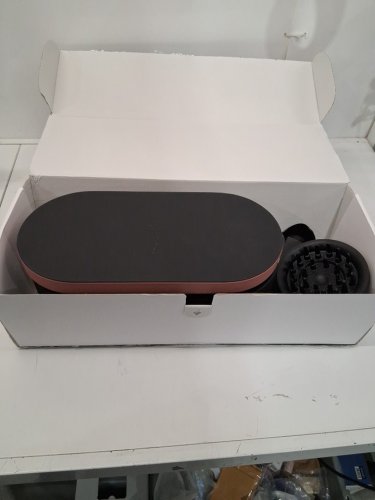 6PC DYSON i.d curly + coily airwrap multi styler and hair dryer with bluetooth - pink / rose gold ( model: hs08) image 3