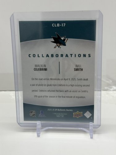 MACKLIN CELEBRINI & WILL SMITH -2025-26  UPPER DECK COLLABORATIONS SP AUTHENTIC image 2