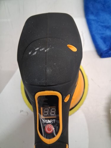Cordless Car Buffer Polisher Compatible with Dewalt 20V Battery **Tool only** - 6 Variable Speed Up to 5500RPM, for Car Detailing, Polishing, Waxing - yellow image 4
