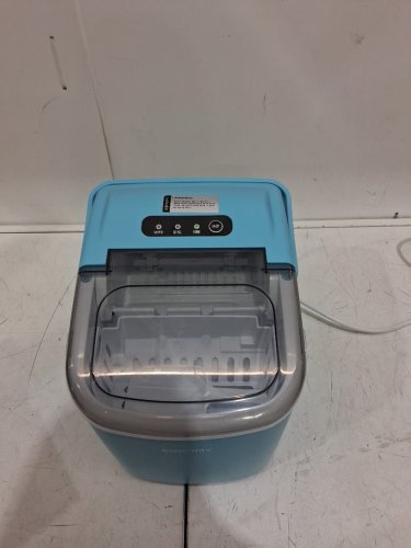 EUHOMY Countertop Ice Maker Machine with Handle, Basket and Scoop - MAKES 26LBS Per Day - blue (MODEL: IM-06c) image 3